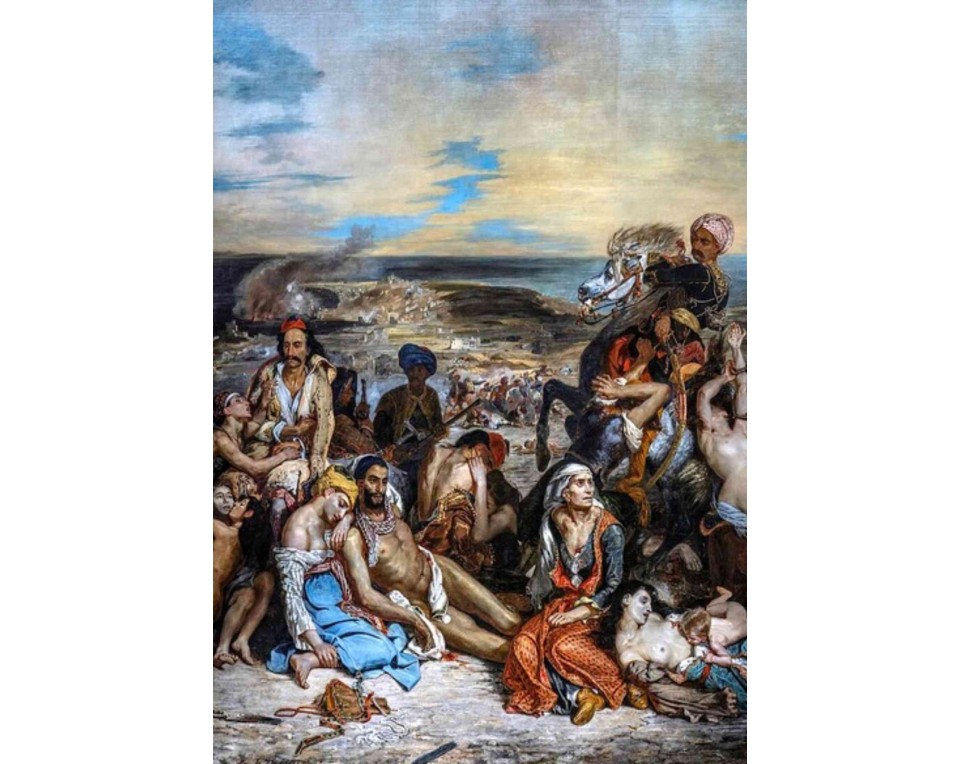 ΠΙΝΑΚΑΣ ΣΕ ΚΑΜΒΑ Eugène Delacroix - Η Σφαγή της Χίου