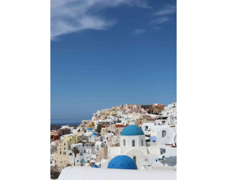 ΠΙΝΑΚΑΣ ΣΕ ΚΑΜΒΑ Λευκά Σπίτια στη Σαντορίνη