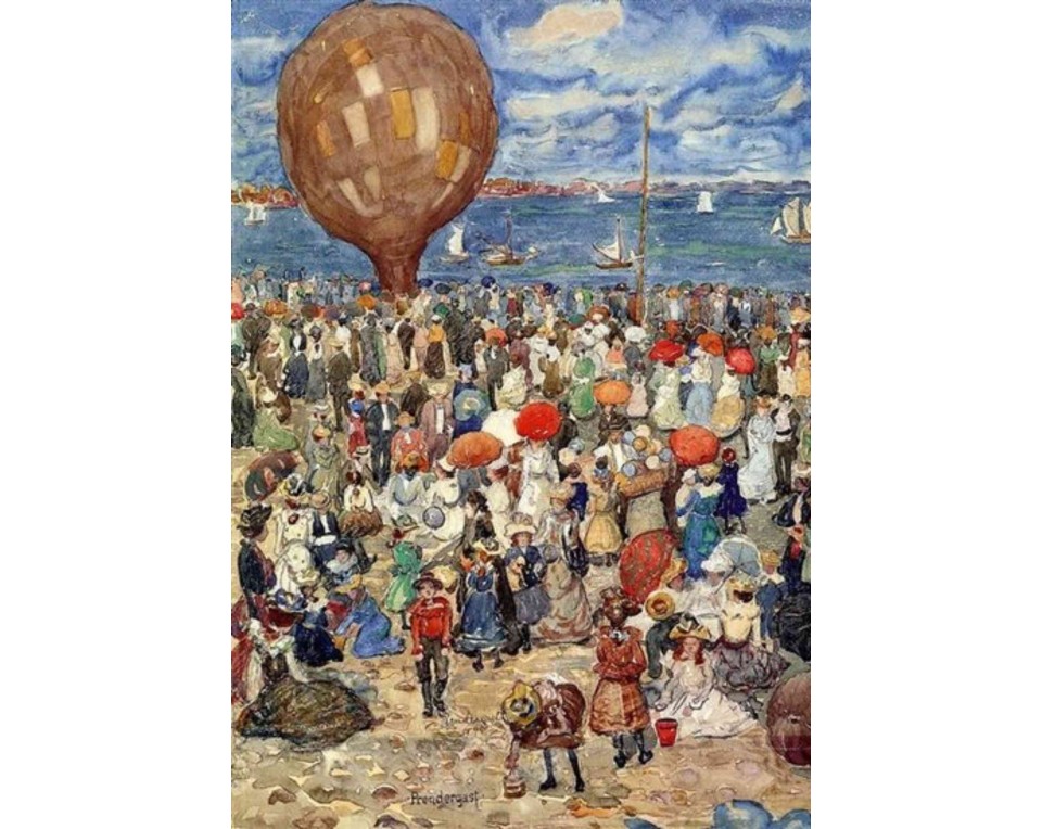 ΠΙΝΑΚΑΣ ΣΕ ΚΑΜΒΑ Maurice Prendergast - Το Αερόστατο (Revere Beach)