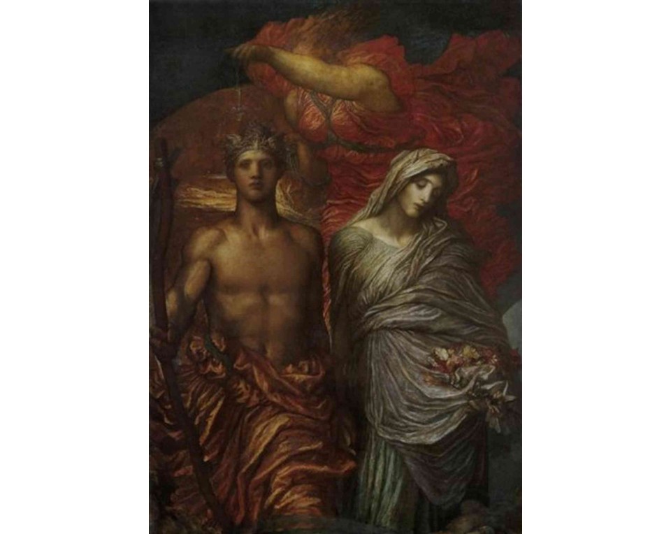 ΠΙΝΑΚΑΣ ΣΕ ΚΑΜΒΑ George Frederic Watts - Έρωτας και Θάνατος