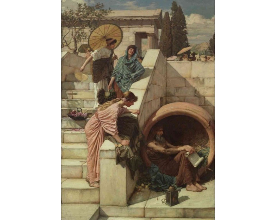 ΠΙΝΑΚΑΣ ΣΕ ΚΑΜΒΑ John William Waterhouse - Διογένης