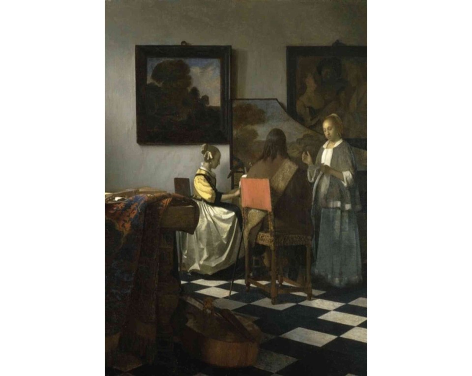 ΠΙΝΑΚΑΣ ΣΕ ΚΑΜΒΑ Johannes Vermeer - Η Συναυλία