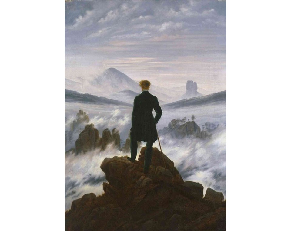 ΠΙΝΑΚΑΣ ΣΕ ΚΑΜΒΑ Caspar David Friedrich - Ο Περιηγητής πάνω από τη Θάλασσα της Ομίχλης