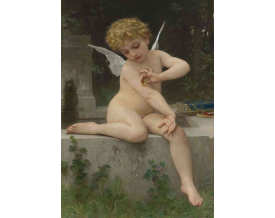 ΠΙΝΑΚΑΣ ΣΕ ΚΑΜΒΑ William-Adolphe Bouguereau - Ο Έρωτας Πληγωμένος από το Βέλος του