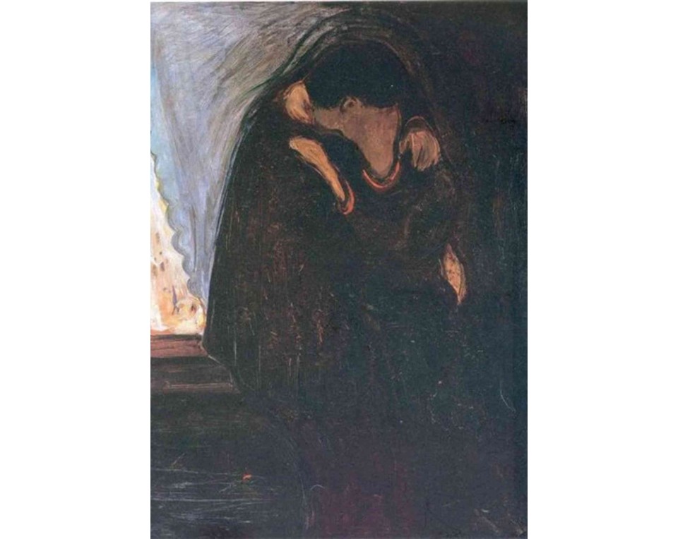ΠΙΝΑΚΑΣ ΣΕ ΚΑΜΒΑ Edvard Munch - Το Φιλί