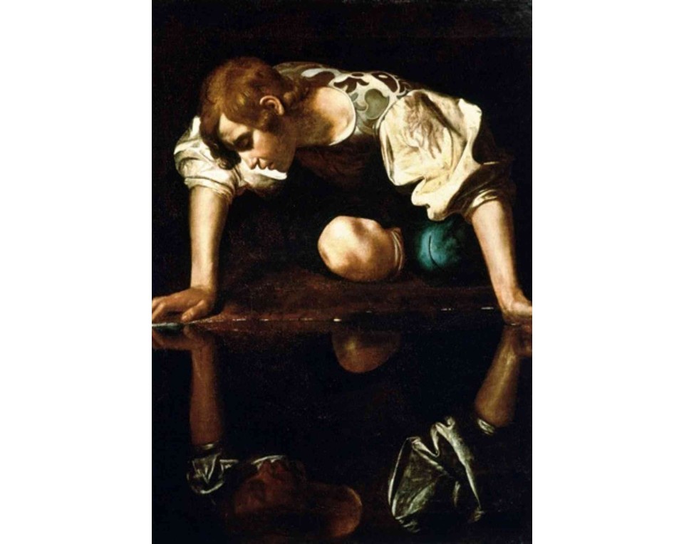 ΠΙΝΑΚΑΣ ΣΕ ΚΑΜΒΑ Caravaggio - Νάρκισσος