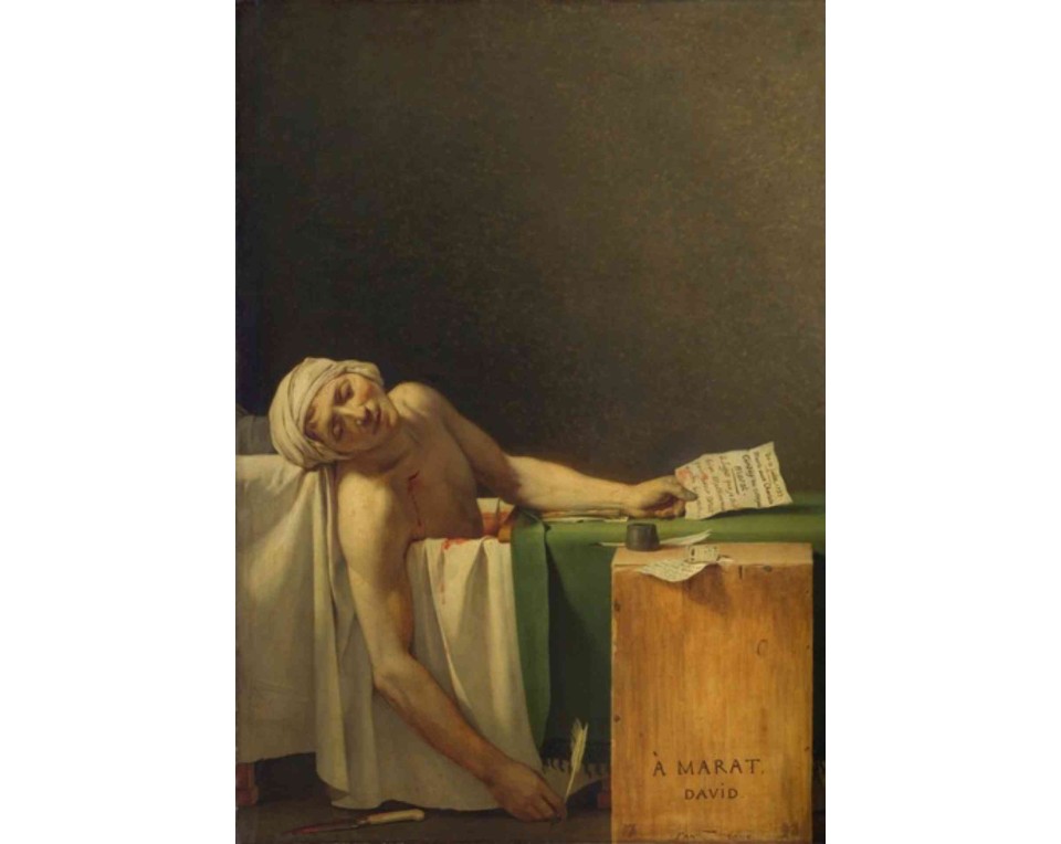ΠΙΝΑΚΑΣ ΣΕ ΚΑΜΒΑ Jacques-Louis David - Ο Θάνατος του Μαρά