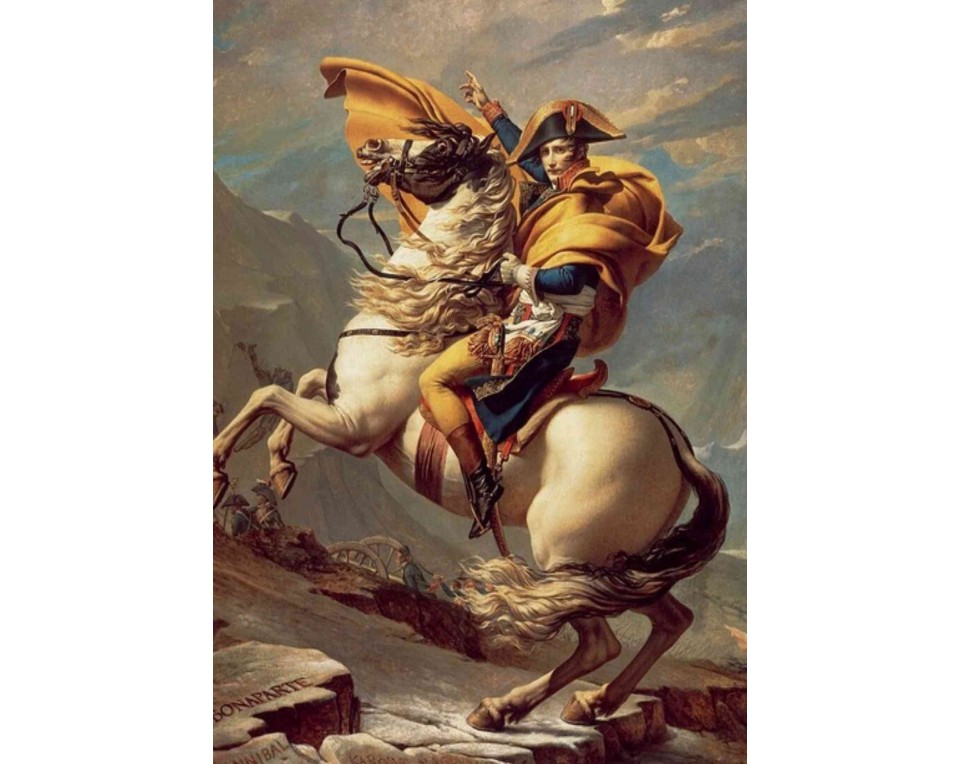 ΠΙΝΑΚΑΣ ΣΕ ΚΑΜΒΑ Jacques-Louis David - Ο Ναπολέων Διασχίζοντας τις Άλπεις