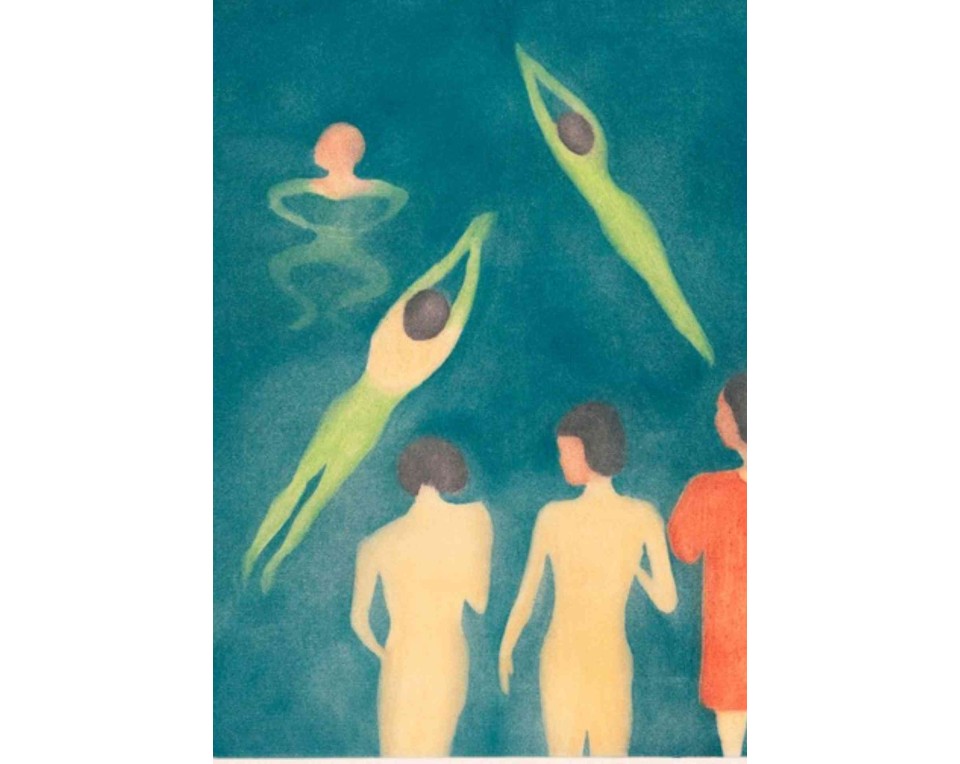 ΠΙΝΑΚΑΣ ΣΕ ΚΑΜΒΑ Milton Avery - Γυναίκες Κολυμβήτριες
