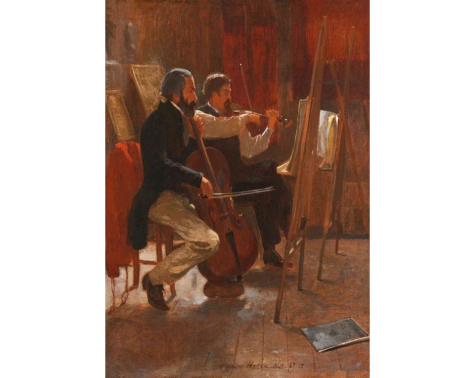 ΠΙΝΑΚΑΣ ΣΕ ΚΑΜΒΑ Winslow Homer - Εσωτερικό Στούντιο (Ο Βιολιστής)