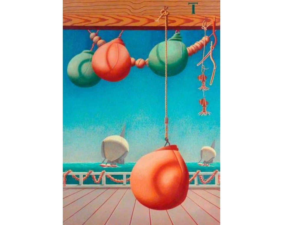 ΠΙΝΑΚΑΣ ΣΕ ΚΑΜΒΑ Domenico Gnoli - Η Κόκκινη Σημαδούρα