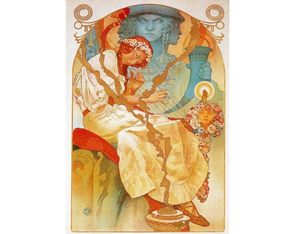 ΠΙΝΑΚΑΣ ΣΕ ΚΑΜΒΑ Alphonse Mucha - Σαλαμπό (Επίκληση)
