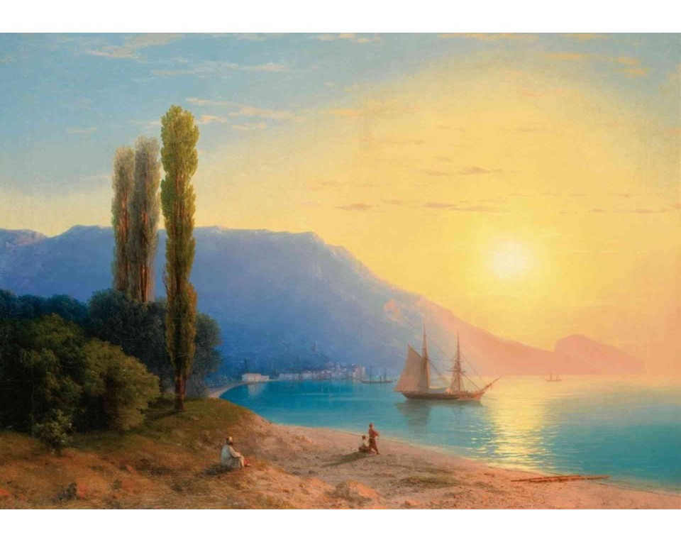 ΠΙΝΑΚΑΣ ΣΕ ΚΑΜΒΑ Ivan Aivazovsky - Ηλιοβασίλεμα πάνω από τη Γιάλτα