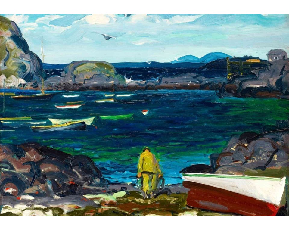 ΠΙΝΑΚΑΣ ΣΕ ΚΑΜΒΑ George Wesley Bellows - The Harbor, Monhegan Coast, Maine