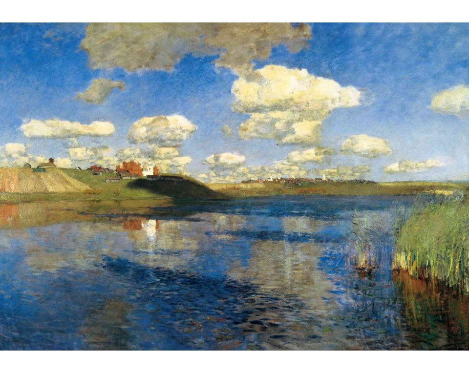 ΠΙΝΑΚΑΣ ΣΕ ΚΑΜΒΑ Isaac Levitan - Η Λίμνη. Ρωσία