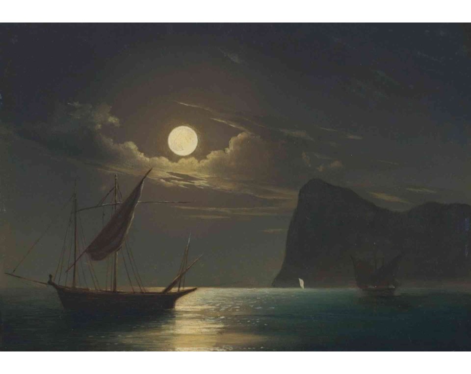 ΠΙΝΑΚΑΣ ΣΕ ΚΑΜΒΑ Ivan Aivazovsky - Σεληνόφως