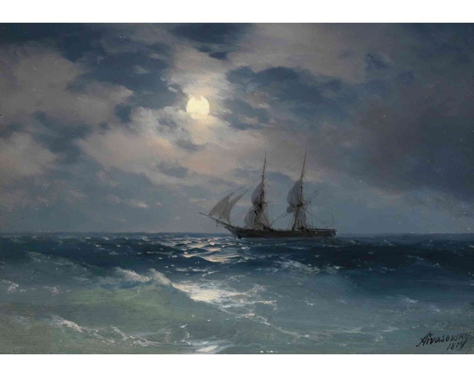 ΠΙΝΑΚΑΣ ΣΕ ΚΑΜΒΑ Ivan Aivazovsky - Το Ρωσικό Μπρίκι Μερκούριος