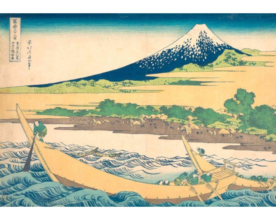 ΠΙΝΑΚΑΣ ΣΕ ΚΑΜΒΑ Katsushika Hokusai - Ο Κόλπος Τάγκο κοντά στο Ετζίρι στο Τοκάιντο