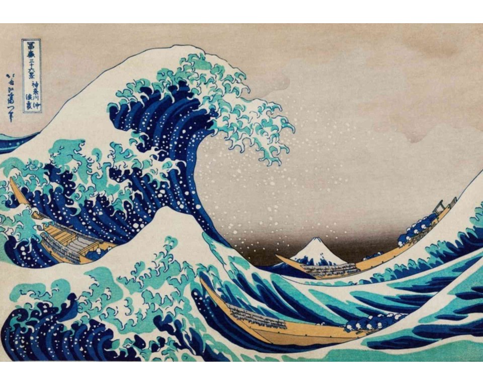 ΠΙΝΑΚΑΣ ΣΕ ΚΑΜΒΑ Katsushika Hokusai - Το Μεγάλο Κύμα έξω από την Καναγκάβα