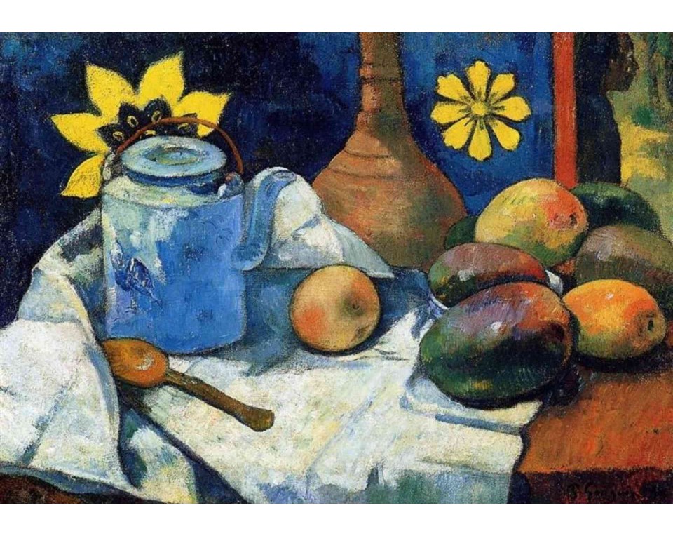 ΠΙΝΑΚΑΣ ΣΕ ΚΑΜΒΑ Paul Gauguin - Νεκρή Φύση με Τσαγιέρα και Φρούτα