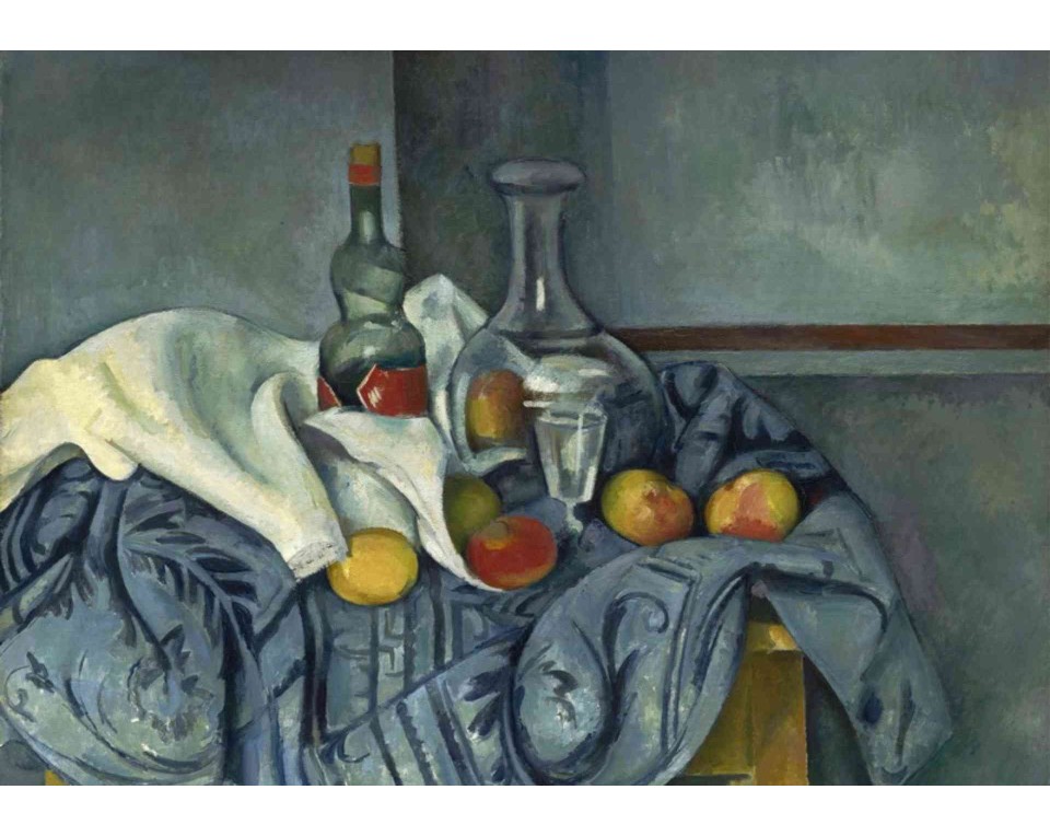 ΠΙΝΑΚΑΣ ΣΕ ΚΑΜΒΑ Paul Cézanne - Νεκρή Φύση με Μπουκάλι Μέντας