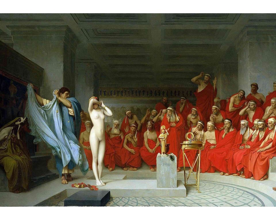 ΠΙΝΑΚΑΣ ΣΕ ΚΑΜΒΑ Jean-Léon Gérôme - Η Φρύνη μπροστά στον Άρειο Πάγο