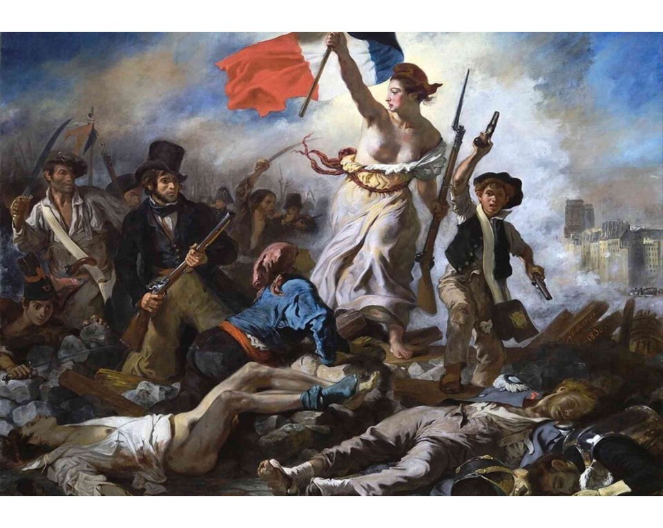 ΠΙΝΑΚΑΣ ΣΕ ΚΑΜΒΑ Eugène Delacroix - Η Ελευθερία Οδηγεί τον Λαό