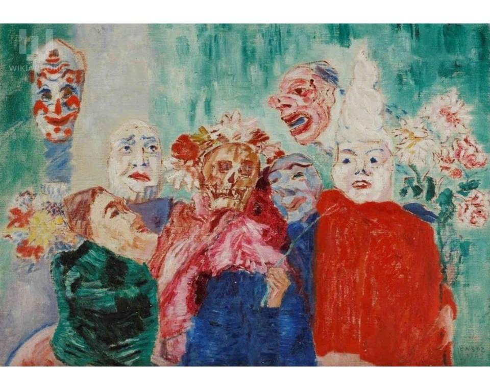 ΠΙΝΑΚΑΣ ΣΕ ΚΑΜΒΑ James Ensor - Μάσκες