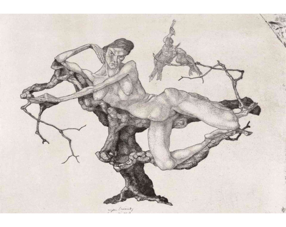 ΠΙΝΑΚΑΣ ΣΕ ΚΑΜΒΑ Max Ernst - Η Παρθένος στο Δέντρο