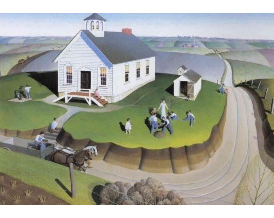 ΠΙΝΑΚΑΣ ΣΕ ΚΑΜΒΑ Grant Wood - Ημέρα του Δέντρου