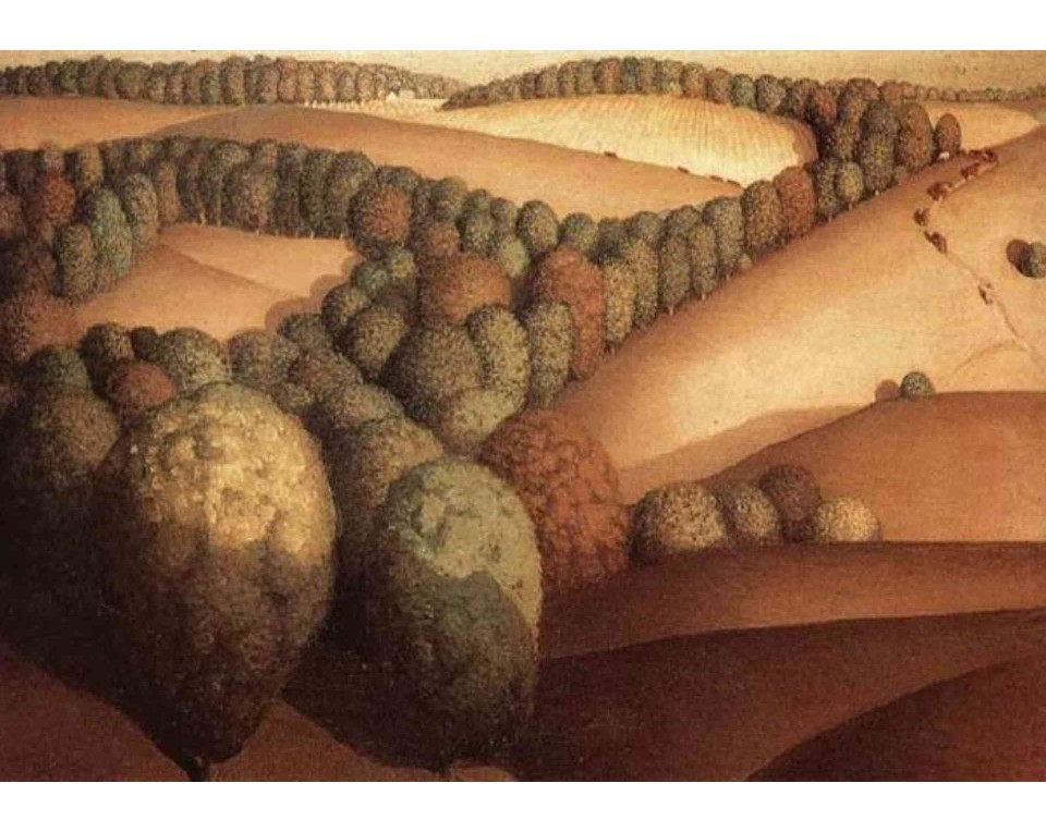 ΠΙΝΑΚΑΣ ΣΕ ΚΑΜΒΑ Grant Wood - Κοντά στη Δύση του Ηλίου