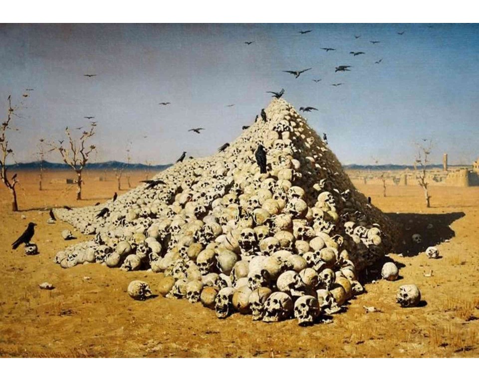 ΠΙΝΑΚΑΣ ΣΕ ΚΑΜΒΑ Vasily Vereshchagin - Η Αποθέωση του Πολέμου