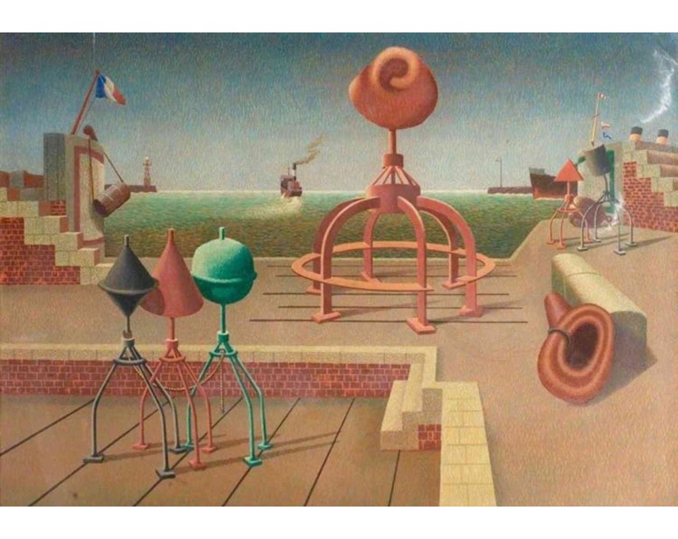 ΠΙΝΑΚΑΣ ΣΕ ΚΑΜΒΑ Edward Wadsworth - Satellitium