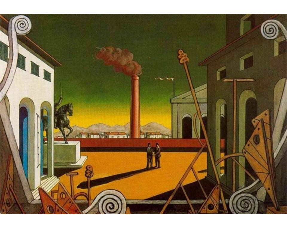 ΠΙΝΑΚΑΣ ΣΕ ΚΑΜΒΑ Giorgio de Chirico - Το Μεγάλο Παιχνίδι