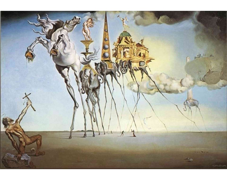 ΠΙΝΑΚΑΣ ΣΕ ΚΑΜΒΑ Salvador Dalí - Ο Πειρασμός του Αγίου Αντωνίου