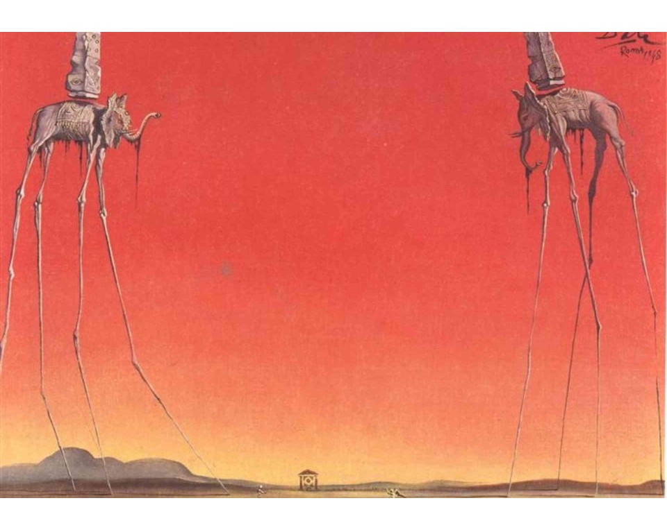 ΠΙΝΑΚΑΣ ΣΕ ΚΑΜΒΑ Salvador Dalí - Οι Ελέφαντες