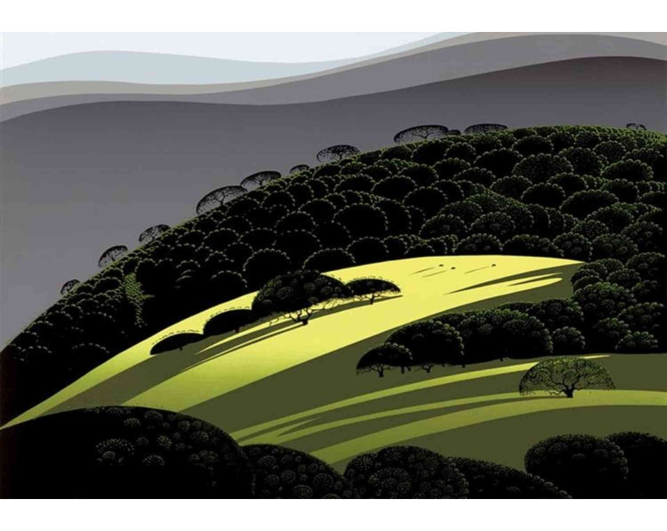 ΠΙΝΑΚΑΣ ΣΕ ΚΑΜΒΑ Eyvind Earle - Santa Ynez Foothills