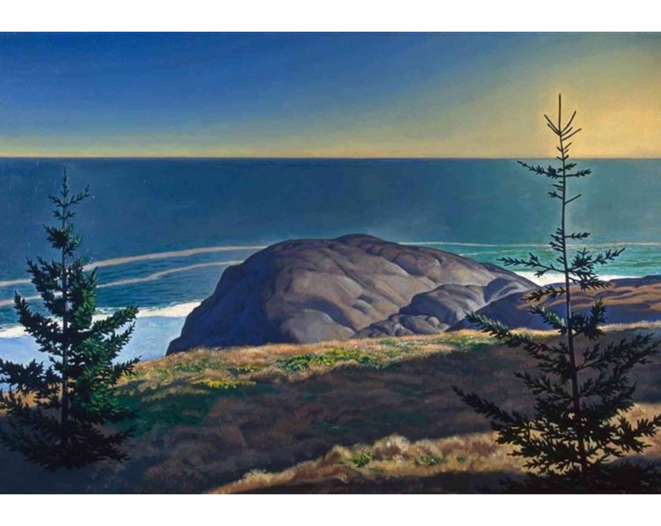 ΠΙΝΑΚΑΣ ΣΕ ΚΑΜΒΑ Rockwell Kent - Νεαρά Έλατα, Ακτές του Μέιν