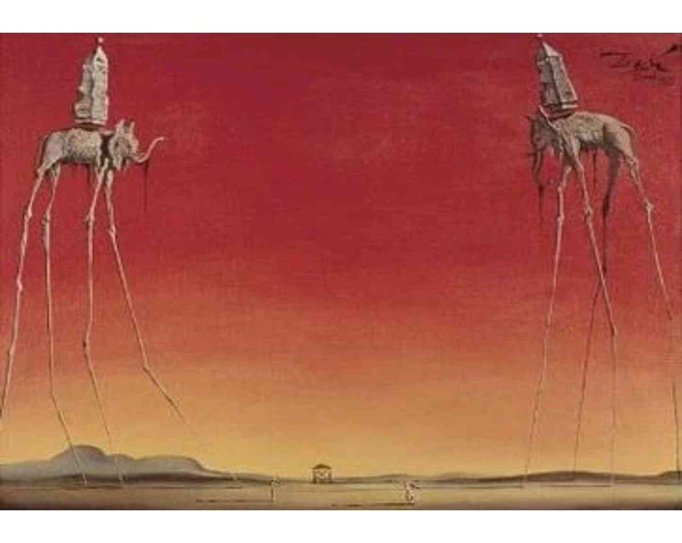 ΠΙΝΑΚΑΣ ΣΕ ΚΑΜΒΑ Salvador Dalí - Οι Ελέφαντες