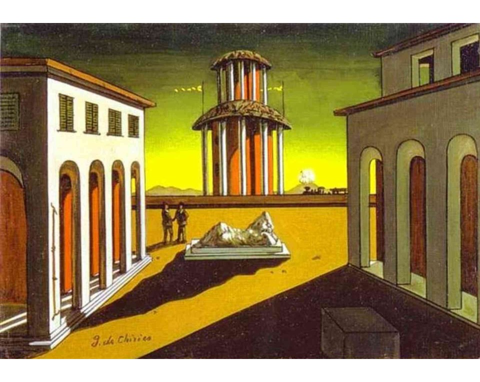 ΠΙΝΑΚΑΣ ΣΕ ΚΑΜΒΑ Giorgio de Chirico - Μεταφυσική Σύνθεση