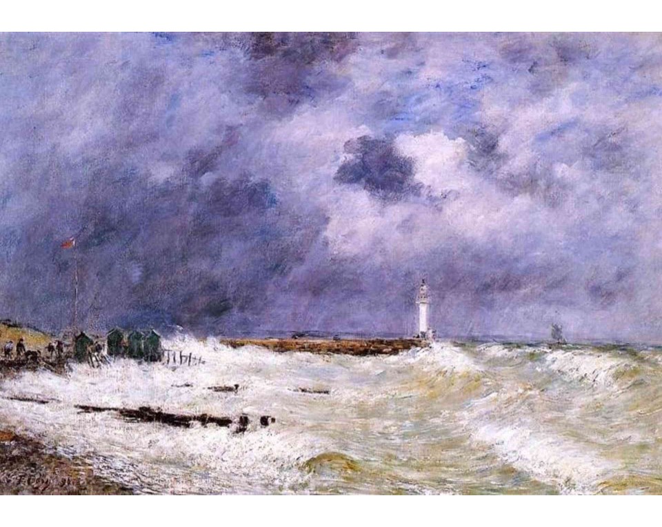 ΠΙΝΑΚΑΣ ΣΕ ΚΑΜΒΑ Eugène Boudin - Le Havre, Heavy Winds off Frascati