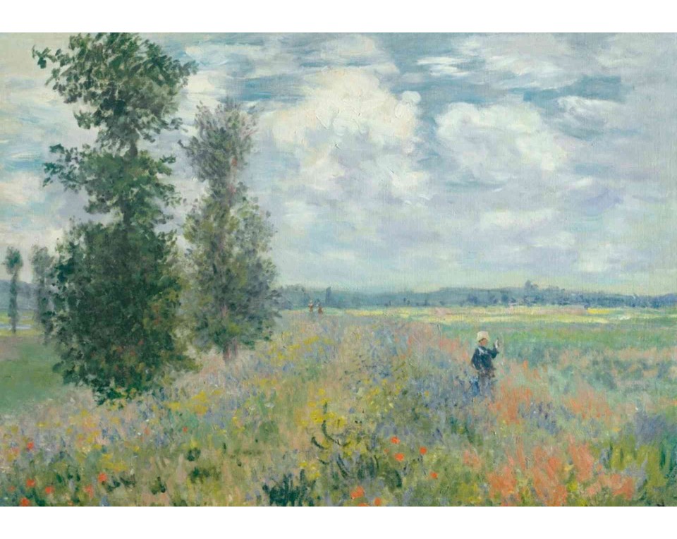 ΠΙΝΑΚΑΣ ΣΕ ΚΑΜΒΑ Claude Monet - Λιβάδι με Παπαρούνες κοντά στο Αρζαντέιγ