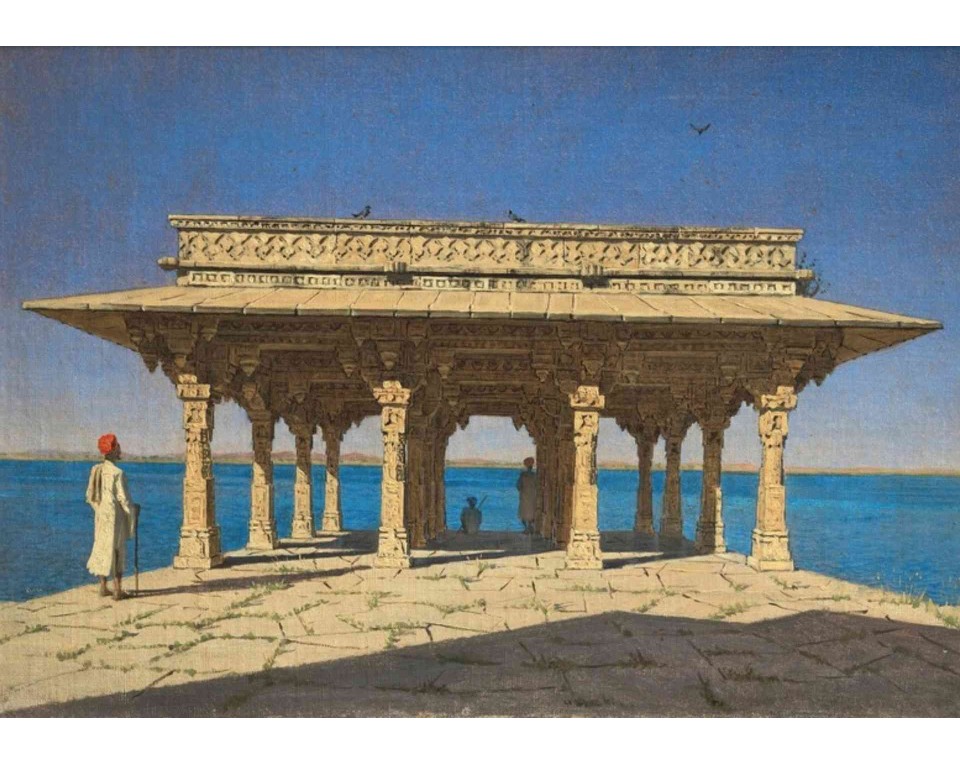 ΠΙΝΑΚΑΣ ΣΕ ΚΑΜΒΑ Vasily Vereshchagin - Περίπτερο στη Μαρμάρινη Προμενάδα, Ρατζναγκάρ