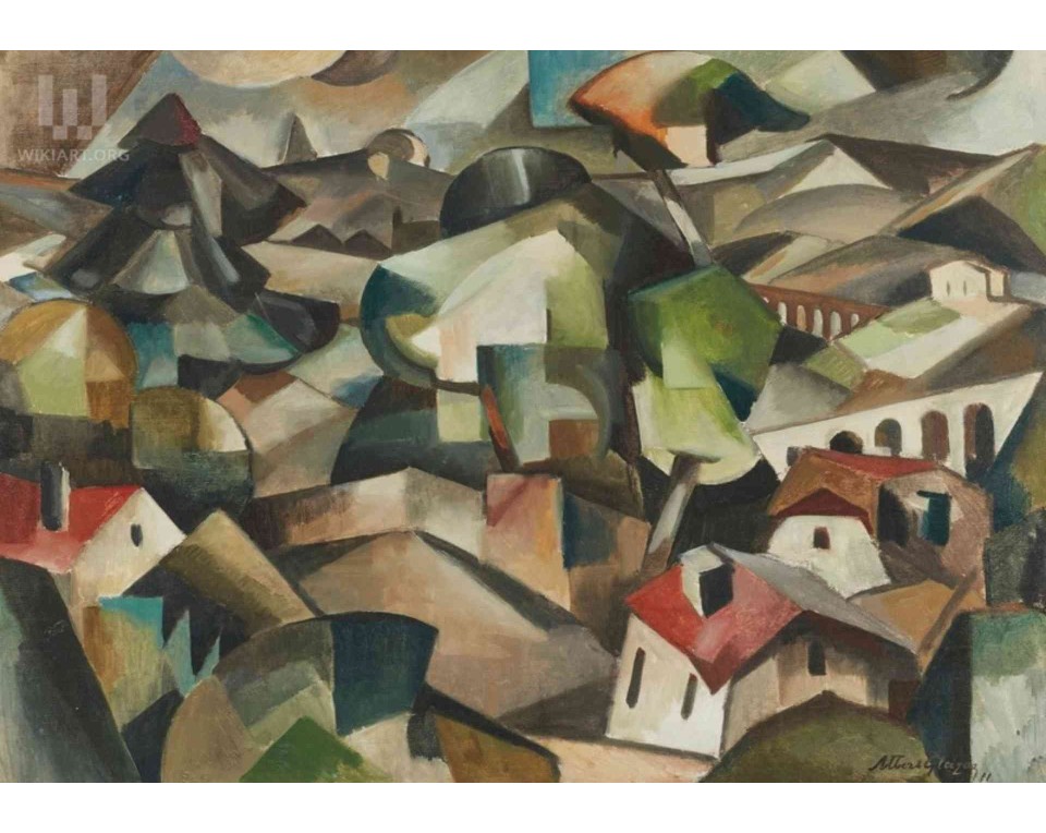 ΠΙΝΑΚΑΣ ΣΕ ΚΑΜΒΑ Albert Gleizes - Τοπίο στο Μεντόν