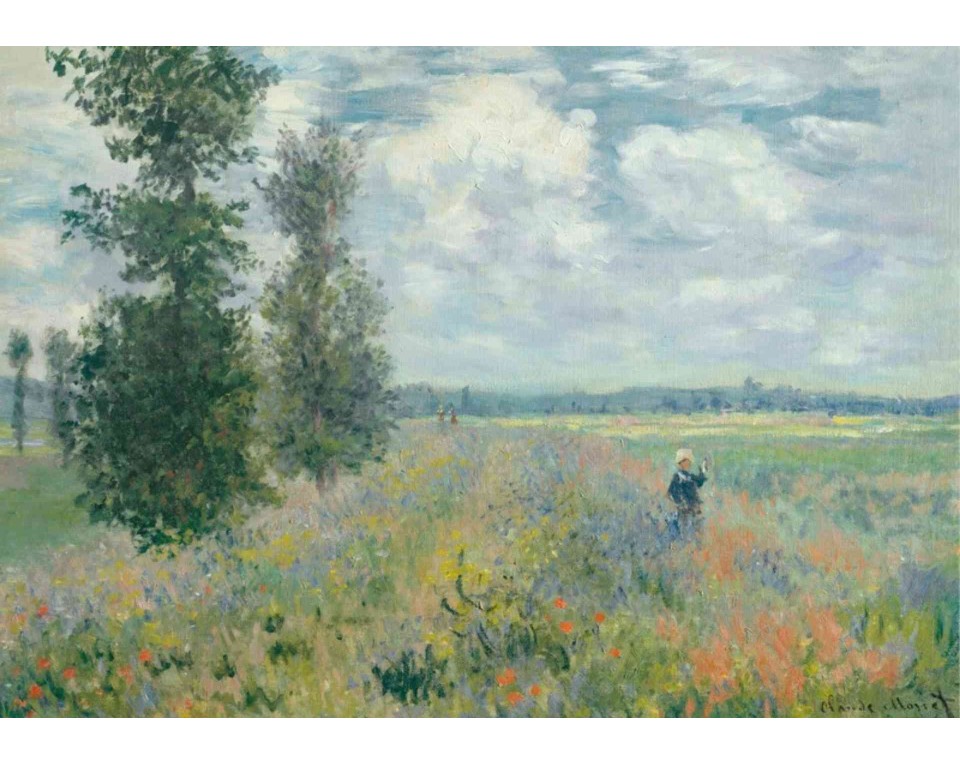 ΠΙΝΑΚΑΣ ΣΕ ΚΑΜΒΑ Claude Monet - Λιβάδι με Παπαρούνες κοντά στο Αρζαντέιγ