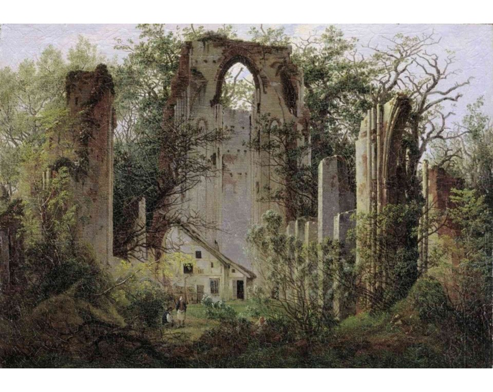 ΠΙΝΑΚΑΣ ΣΕ ΚΑΜΒΑ Caspar David Friedrich - Τα Ερείπια του Μοναστηριού της Έλντενα κοντά στο Γκράιφσβαλντ