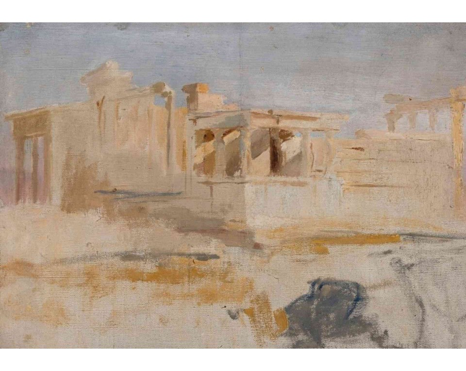 ΠΙΝΑΚΑΣ ΣΕ ΚΑΜΒΑ Jan Ciągliński - Ερέχθειο. Από Ταξίδι στην Ελλάδα