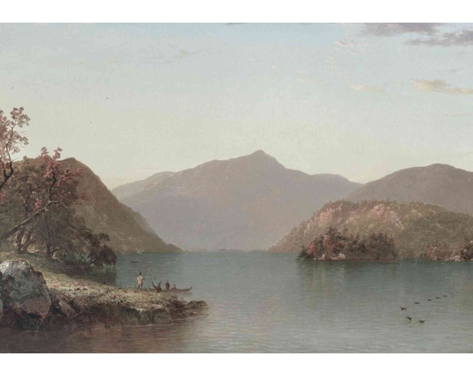 ΠΙΝΑΚΑΣ ΣΕ ΚΑΜΒΑ John Frederick Kensett - Λίμνη George, Όρη Adirondack