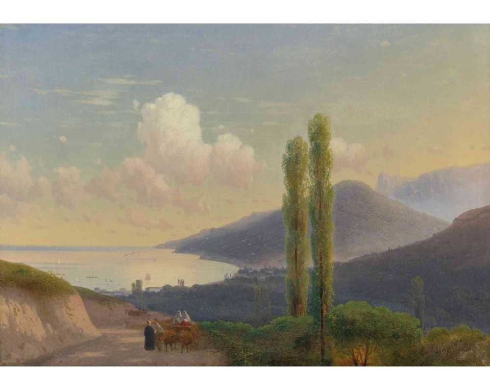 ΠΙΝΑΚΑΣ ΣΕ ΚΑΜΒΑ Ivan Aivazovsky - Ο Δρόμος για το Γκούρζουφ, Κριμαία
