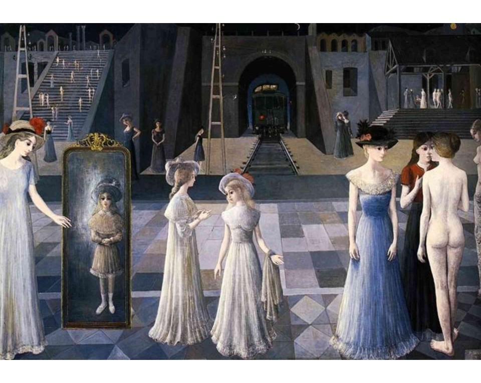 ΠΙΝΑΚΑΣ ΣΕ ΚΑΜΒΑ Paul Delvaux - Το Τούνελ